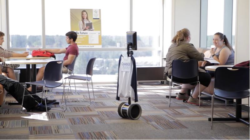 Telepresence robot assists students who cannot attend class in person